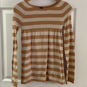 honey and cream striped sweater